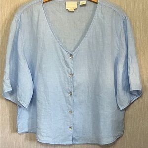 Cynthia Rowley Oversized Linen Blouse